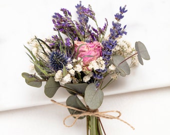 Mini dry flower bouquet, natural and real plants, Wedding mini Dried Flower Bouquet. Wedding accessories, Floral boutonnieres,