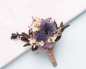 Mini boutonnières de fleurs sèches, plantes naturelles et réelles, mini boutonnière de fleurs séchées de mariage, accessoires de mariage, boutonnières florales,