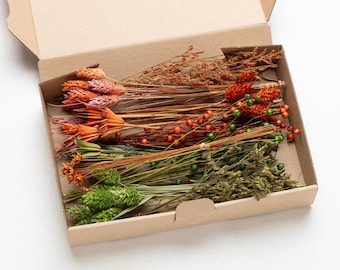 Dried Flowers, natural flower set, DIY Mix, DIY set, Flower Box, wedding autumn DIY, flower decor, pampas grass, lagurus, Creative Projects