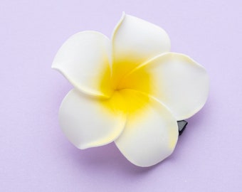 Hawaiian Plumeria hairpins, Frangipani, Hair Clips, Mini Blings Pins, Lily Flower, Plumeria Hawai, Flower bridal hair clips for women,