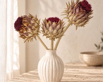 Torkad kronärtskocka Naturliga arrangemang Torkade blomsterarrangemang, Boho heminredning, bröllopsdekor, inredningsarkitekter, bordsarrangemang