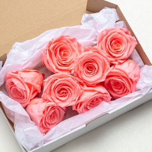 Preserved Rose, wedding boutonniere, Preserving Roses, Red Dried rose, Everlasting Infinity flower, Bouquet Wedding, Birthday Cake toppings,