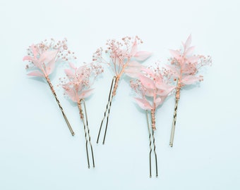 Barbie hair pins, hair clips, wedding hair pins, boho accessories, Provence wedding hairpins, dried flowers, rustic hair pin,