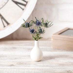 Dried Eryngium, Natural Blue Thistle, Dried Thistle, Natural Dried Thistle, Dried Flowers, Dried Deep Sea Blue Thistle Sea Holly image 5