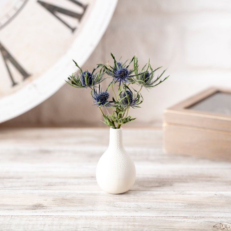 Dried Eryngium, Natural Blue Thistle, Dried Thistle, Natural Dried Thistle, Dried Flowers, Dried Deep Sea Blue Thistle Sea Holly image 5