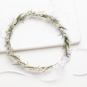 Wedding head wreath, Dried flowers wreath, greenery wreath, Tiara, handmade, Flowers Crown, Dried Wedding Crown, Floral hair wreath