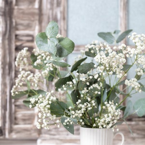 Dried eucalyptus and preserved baby breath bouquet, Dried flowers, home decor, wedding decorations  biodegradable natural, wedding confetti