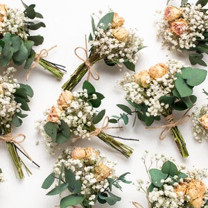 Mini dry flower bouquet, natural and real plants, Wedding mini Dried Flower Bouquet. Wedding accessories, Floral boutonnieres,