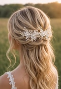 White Flower Hair Pins with Pearl, Bridal Hair Accessories, Small Elegant Wedding Hair Clips, Gypsophila Hairpiece, Boho Bride Set of 3 or 5