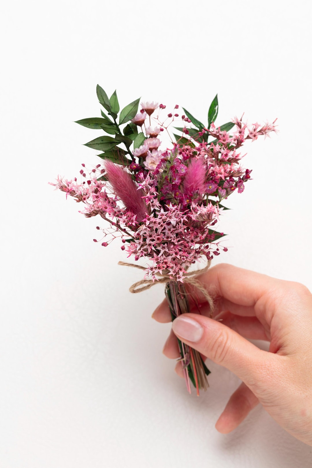 Lot De 6 Mini Bouquets De Fleurs Séchées Naturelles - 12-15 Cm - Pour Décoration, DIY Résine Et Cadeaux