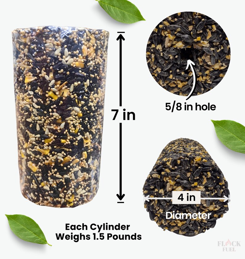 Hot Pepper Bird Seed Cylinder for Wild Birds 4 Pack With Center Hole Etsy