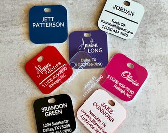 Personalized Luggage Tag For Backpacks and Travel Modern Bag Tags Custom ID Tags Backpack Tag Name Tag For Luggage Privacy Luggage Tags
