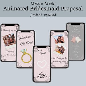 Sjabloon Digitaal bruidsmeisjesvoorstel voor bruidsmeisje Vraag bruidsmeisje en bruidsmeisje Be My Bridesmaid-voorstel Zal jij mijn bruidsmeisje zijn