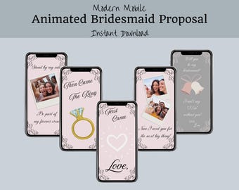 Digital Bridesmaid Proposal For Bridesmaid Ask Bridesmaid And Maid Of Honor Be My Bridesmaid Proposal Will You Be My Bridesmaid Template