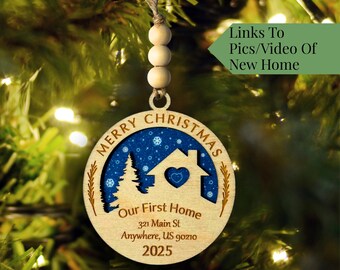 Personalized First Home Christmas Ornament First Home Housewarming Gift For Her New Home Ornament Housewarming Gift For Him First House Wood