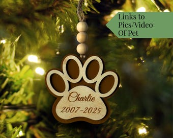 Personalized Pet Ornament Pet Memorial Gift For Loss Of Dog Memorial Ornament For Pet Personalized Dog Memorial Gift For Pet Lovers Ornament