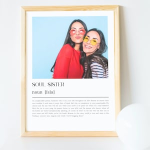 Imprimable Best Friend Print Custom Prints Gift for Her Soul Sister Print Best Friend Picture Digital Download Best Friend Definition Print