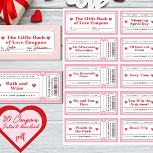 Love Coupon Book for Him, Printable Love Coupons, Valentines Love Coupons, Birthday Gift for Him ...