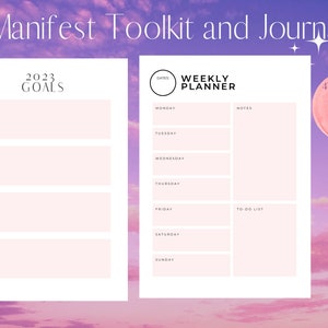 Manifestation Planner Printable | Dream Journal Digital | Spirituality ...