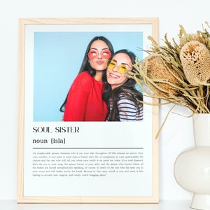 Best Friend Print Custom Prints Gift for Her Soul Sister Print Best Friend Picture Téléchargement numérique Best Friend Definition Print