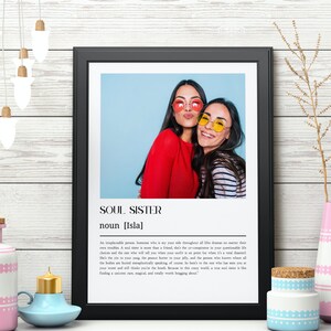 Best Friend Print Custom Prints Gift for Her Soul Sister Print Best Friend Picture Téléchargement numérique Best Friend Definition Print