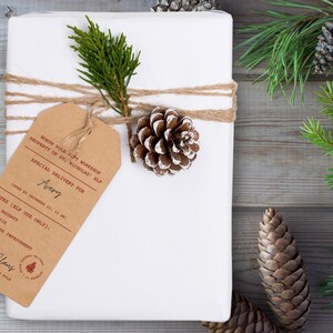 Naklejki na prezenty North Pole Express na Boże Narodzenie, spersonalizowane etykiety prezentowe From Santa, dostawa poczty North Pole, spersonalizowana etykieta prezentowa na Boże Narodzenie