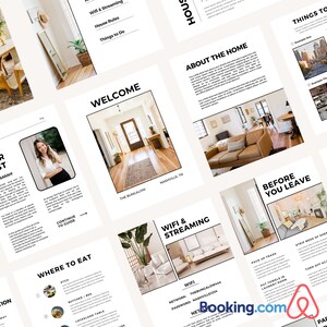 Airbnb Welcome Book Template, Vacation Rental Welcome Book, VRBO Welcome Book, Editable Airbnb Guest Book, House manual, Canva Welcome Guide