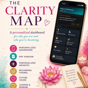 Personalized Clarity Map | Self Discovery Dashboard | Life Purpose & Goal Clarity | Custom Personal Development Roadmap