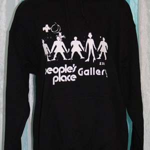 People&#39;s Place Gallery Black Hoodie Sweatshirt: Michael Houghton Punk Rock Couture