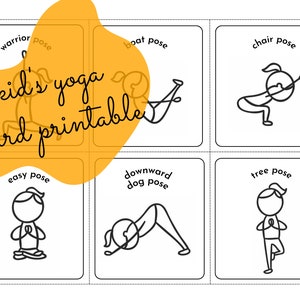 Kid's Yoga Card Printable | Yoga Cards | Kid's Yoga