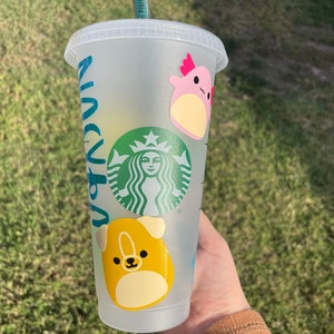 Squishmallow Cute Butterfly Cow Pig Axolotl Duck Silicone PVC Straw Topper  Straw Buddy Straw Cover for Tumbler Starbucks Stanley 