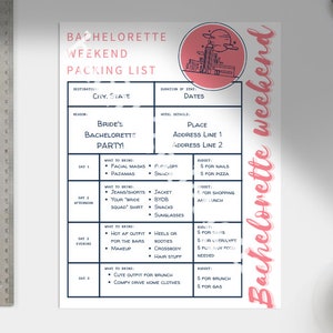 Bachelorette Party Packing List