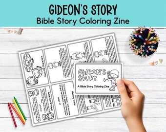 ギデオンの物語 聖書物語ぬりえ冊子（子供向け）｜印刷可能なミニブック｜日曜学校のアクティビティ