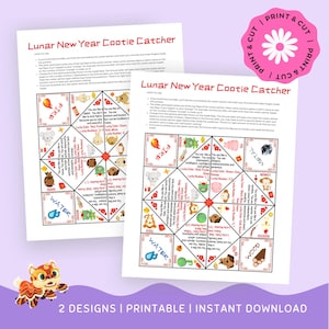 Lunar New Year Cootie Catcher - Chinese New Year Paper Fortune Teller ...
