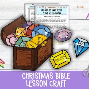Christmas Bible Lesson Craft, My Gift to Baby Jesus Craft, The Nativity, Birth of Jesus Activity for Kids Sunday School or Homeschool