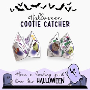 Halloween Cootie Catcher - Halloween Paper Fortune Teller for Kids - PDF - Téléchargement instantané