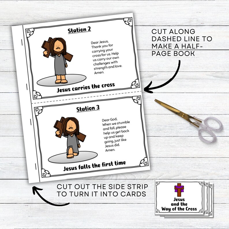 Stations of the Cross Printable for Kids, Jesus Way of the Cross ...