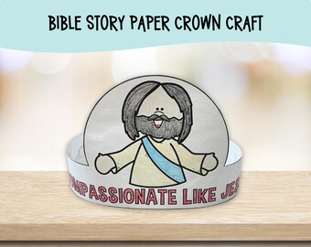 Jesus Bible Story Paper Crown Craft for Sunday School Kids