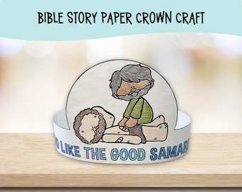 The Good Samaritan Bible Story Paper Crown Craft for Sunday School Kids