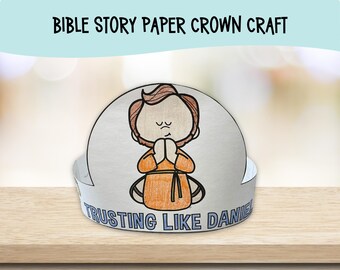 Daniel Bible Story Paper Crown Craft for Sunday School Kids