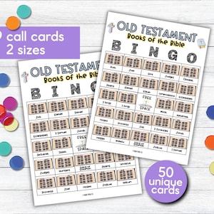 Oudtestamentische boeken van de Bijbel Bingo | Christelijke spellen voor zondagsschool, kerk en familieplezier
