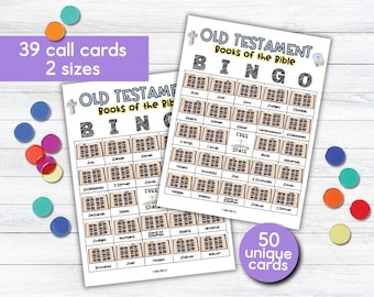 Old Testament Books of the Bible Bingo | Christian Games for Sunday School, Church, and Family Fun