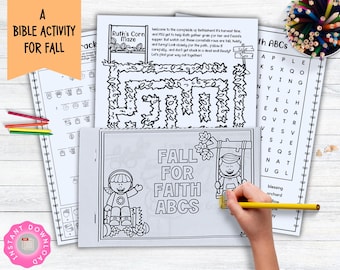 Fall for Faith: A Christian ABCs Half-Page Book and Activity Pages for Sunday Schools