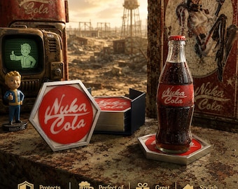 Fallout Inspired Coaster Set - Nuka Cola