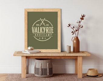 Valkyrie Bootcamp Print, Bookish Wall Decor, Digitale Download, ACOTAR, ACOSF Geïnspireerde Kunst
