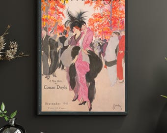 Vintagetidningsomslag till Harper's Bazaar