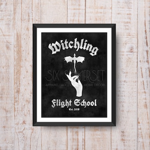 Witchling Flight School Print, Manon Blackbeak, Throne of Glass, SJM Inspired Art, Digital Download Only