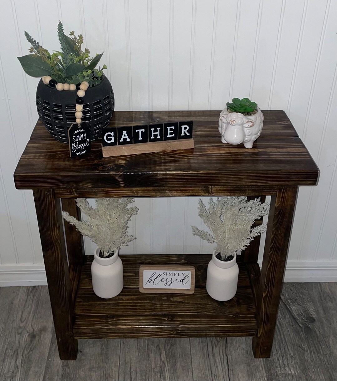 End Table, Dark Walnut Side Tables, Dark Walnut End Tables, Couch Side