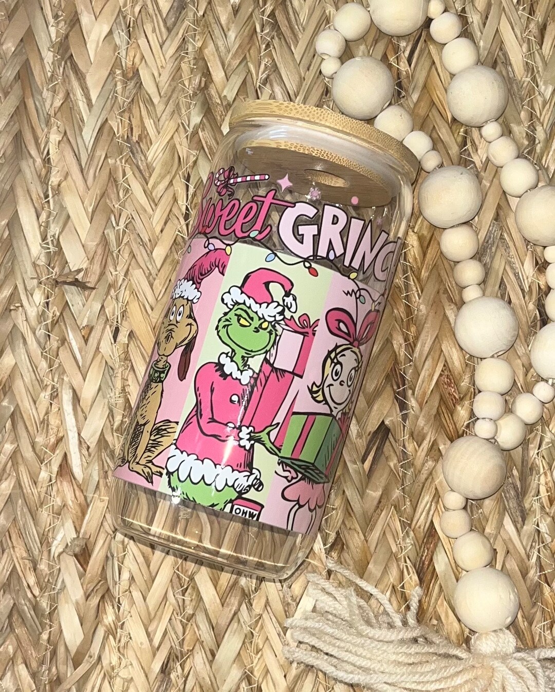 Grinch Tumbler Grinch Cupsglass Cups Glass Can Glass Etsy