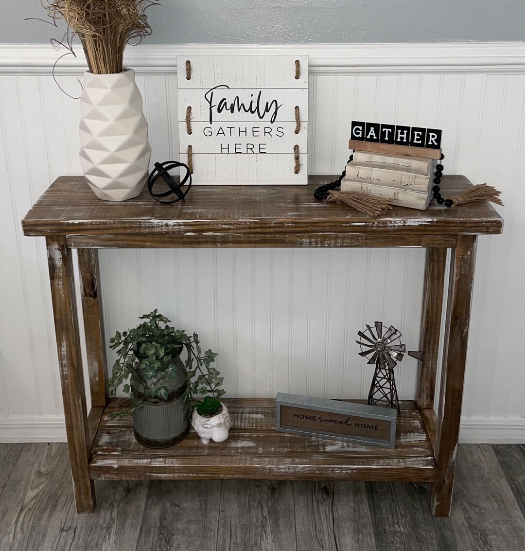 Farmhouse small console table deals